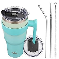 Konokyo 40 oz Tumbler with Handle and 2 Straw 2