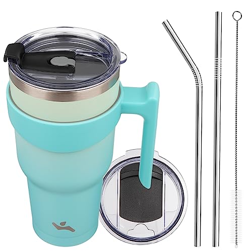 Konokyo 40 oz Tumbler with Handle and 2 Straw 2