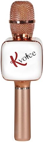 Karaoke Microphone - Portable Wireless Handheld Bluetooth with Amplifier - Broadcast, Present, Youtube Songs, for Android, Apple, and Computers - Rose Gold