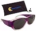 Ideal Eyewear Womens Ombre Fit Over Sunglasses Wear Over Prescription Glasses - Polarized Lenses - Case Included (Purple)