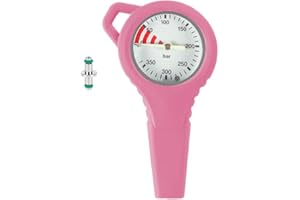Scuba Diving Pressure Gauge with 360 Degree Rotation, Luminous Dial, and Protective Metal Case to Resist Scratches and Collis