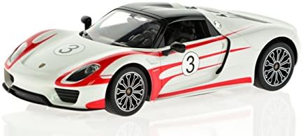 Carmel 1:14 Porsche 918 Spyder Performance Usb Charger 2.4Ghz with Lights Rechargeable Battery, White Decals
