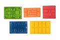Silicone Candy Mold Ice Cube Tray for Lego Chocolate Gummies Crayon Soap - Set of 5
