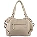 MG Collection Samantha Weave Belt Hobo Handbag, Cream, One Size