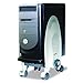 Kantek Deluxe CPU/Server Stand with Adjustable Width and Locking Casters, 12-Inch Wide x 12-Inch Deep x 18-Inch High, Gray (CS270G)