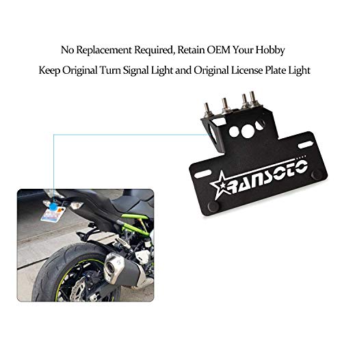 Motorcycle Fender Eliminator license plate mount holder Fit for Kawasaki Z900 2017-2019
