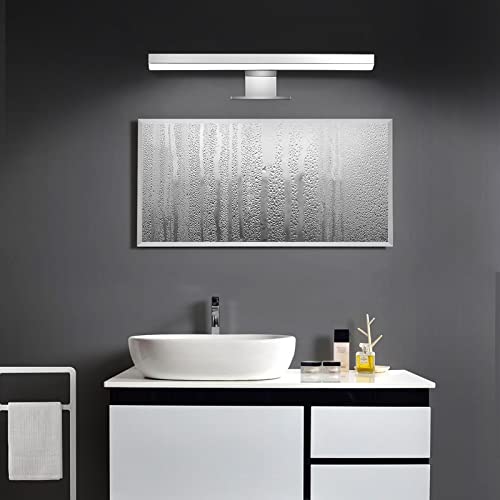 ERWEY LED Mirror Lamp 30 cm, LED Wall Lamp Cabinet Light 5 W 230 V, Cool White Light 6000 K, Wall or Furniture Mounting, IP44 Bathroom Lamp