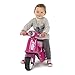Smoby Pink Kids Scooter Stylish Toddler Ride On with Mechanical Key, Toy Box and Front Light, Ages 18+ Months