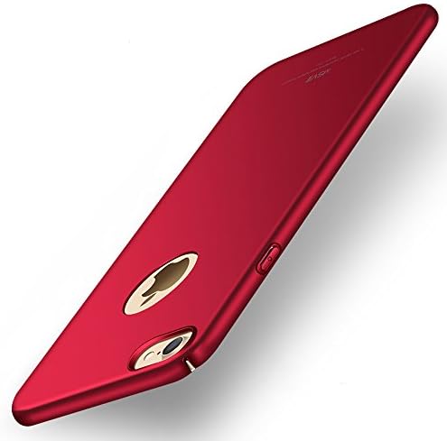 Iphone 7 Case, Scratch resistant, Ultra thin, Anti-Scratch, Anti-fingerprint, Shockproof Frame, Excellent Grip Case - Smooth surface (Red)