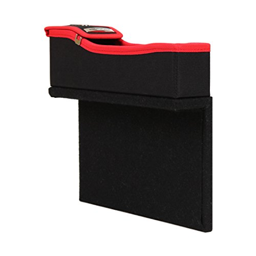 KMMOTORS Coin Side Pocket, Console Side Pocket, Car Organizer (Red Driver Without Cupholder)