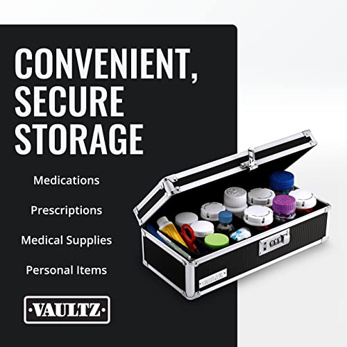 Vaultz Locking Medicine Storage Box with Combination Lock, 3.75" x 11.