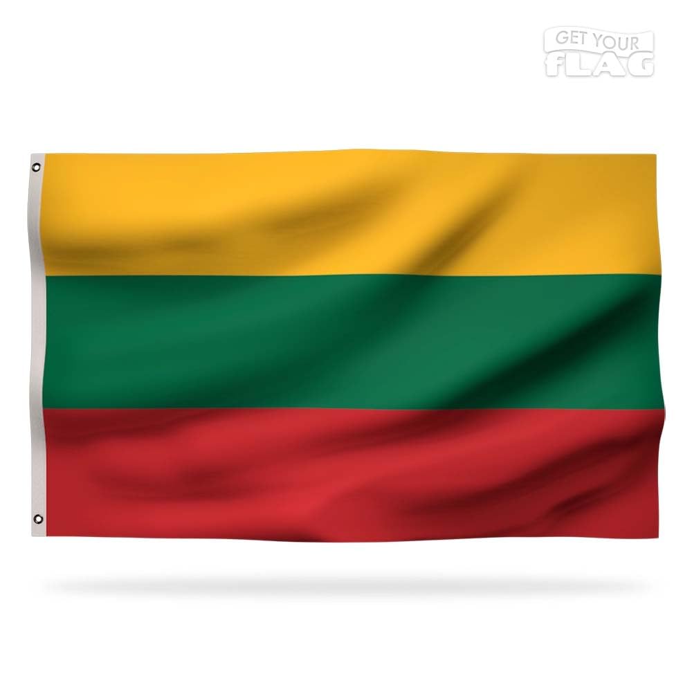 Premium Lithuania Flag 150x90cm - Very Resistant and Excellent Quality Lithuanian Flag with 2 metal eyelets - Be proud of your colors ! — image 1
