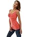 PattyBoutik Women Empire Waist Lace Up Pleated Sleeveless Blouse (Coral Small)
