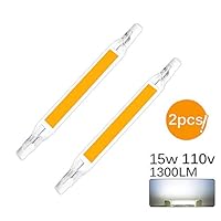 15W R7S 118mm LED COB Light, ALLOMN J Type T3 LED Dimmable LED Bulb AC110-140V Double Ended Floodlight 15W Equivalent to 120W Halogen Security Lights(15W Cool White)