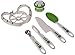 Curious Chef 6-Piece Fruit & Veggie Prep Kit for Kids, Dishwasher Safe, BPA-Free, Includes Real Utensils - Scrubber, Melon Baller, Knife, Spoon, Veggie & Fruit Peeler, & Apple Slicer for Kids
