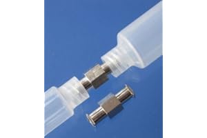 DYNAPEX Luer Lock Adapter Coupler Female to Female Fittings Nickel Plated Brass (2 Units)