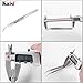 Kaisi Precision Tweezers Set, 3 PCS Stainless Steel Tweezers Kit Curved Tweezers for Craft, Jewelry, Electronics, Laboratory Work