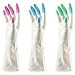 NetBoat 3 Pair Waterproof Rubber Latex Cleaning Gloves for Kitchen Dish Washing Laundry Cleaning (Medium, 3 Bright Finger Colors)