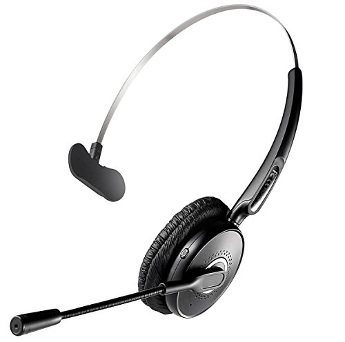 Bluetooth Headset, Arkey Noise Canceling Wireless Bluetooth Headset with Microphone for Truck Driver, Over the Head Earpiece, On Ear Car Bluetooth Headphones with 20 Hours Talk Time for Cell Phone - Thumbnail 7