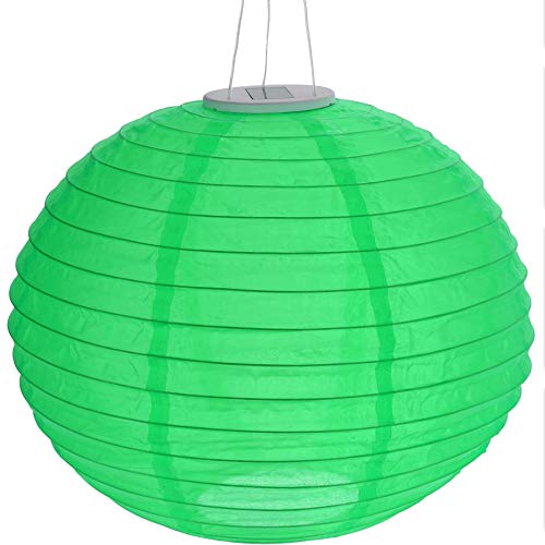 Solar Lampion OVAL - LED Gartenbeleuchtung mit Akku - Dekobeleuchtung Partybeleuchtung grün