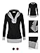 Timeson Womens Long Sleeve Knitted Panel Hooded Casual Sweatshirt