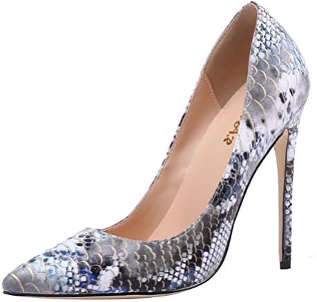 AOOAR Women's Snakeskin-Print High Heel Dress Pumps Shoes