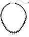 1928 Jewelry Black Graduated Beaded Strand Necklace, 16