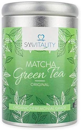 (100g) SM Vitality Organic Matcha Tea Powder | Healthy Vitamin-Rich Japanese Original Matcha Green Tea Powder for Drinking | Rich in Antioxidants, Boosts Immune System, Metabolism, Aids Weight Loss