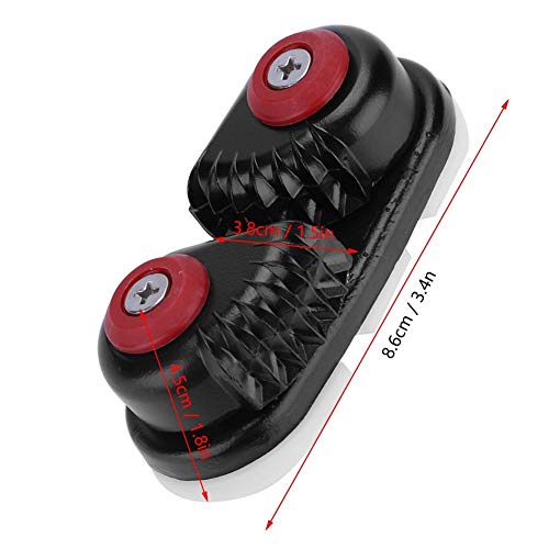 DEWIN Cam Cleat - Black Fast Entry Sailboat Ball Bearing Rope Cam Cleat Accessory - Thumbnail 2