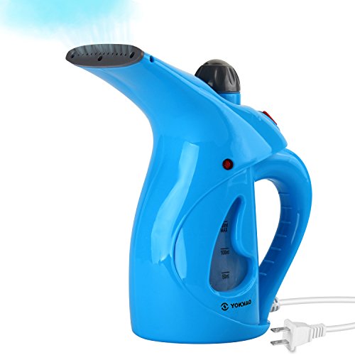 Garment Steamer, Yokkao Mini Portable Handheld Clothes Ironing Steam Cleaner with 200ML Water Tanks for Travel/ Home/ Office (Blue)