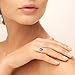 Sterling Silver Amethyst and White Topaz Oval Crown Ring