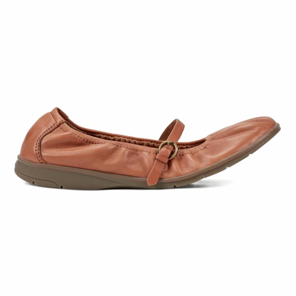 Earth Footwear Women’, Korvino Mary Jane Flat, Medium Brown 210, 6.5 M