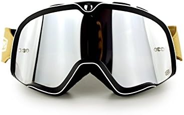 SOLICHT Newest Brand Barstow Retro Motorcycle Glasses Motocross Goggles Moto Cycling CS Oculos Gafas Sunglasses (Black Frame)
