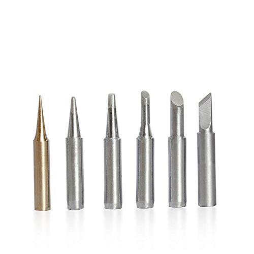 YAOGONG 6pcs Lead-Free Soldering Iron Tip for Rework Station 900M-T 936 Solder Iron Head