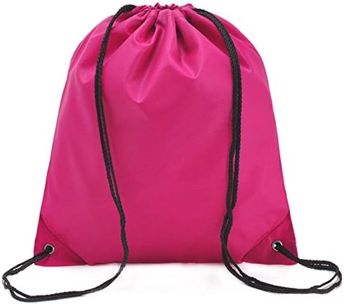 Spaufu Storage Bags Drawstring Backpack Waterproof Pouch Solid Colored Foldable Portable Tote for Sports Travel Camping Home Storage Accessory