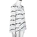 WensLTD Women Loose Long Sleeve Striped Printed Tops Chiffon Blouse (L, White)