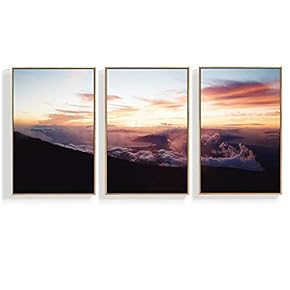 Canvas Wall Art for Living Room, Bedroom Mountain Framed Canvas Prints for Home Decoration Ready to Hang - 16"x24"x3 Panels