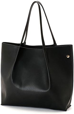 Amazon モノコムサ Mono Comme Ca モノコムサ ポーチ付 タック トート バッグ ブラック フリー レディースバッグ 財布