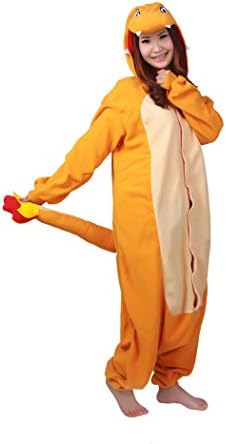Arrowder Unisex Cartoon Jumpsuits Clothing kigurumi Cosplay Costumes Charmander L
