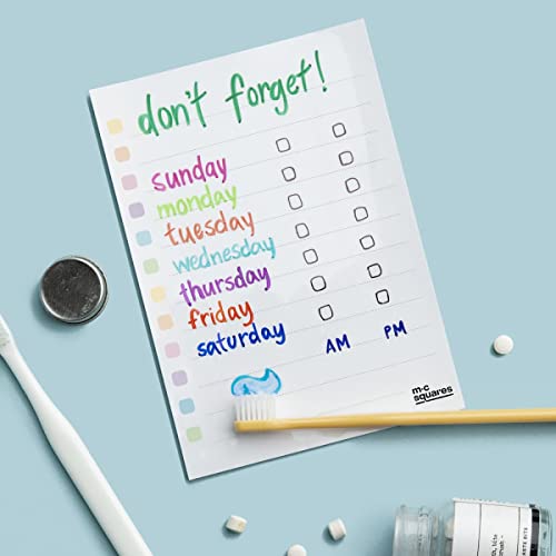 mc squares Reusable ToDo List Whiteboards 6Pack. Lined Sticky Notes