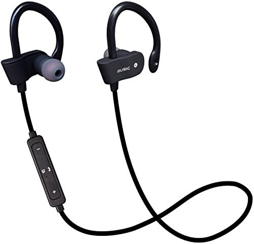 Bluetooth Headphones, Bluetooth 4.1 Universal Wireless Stereo Bass Headphones Sport Running Gym Exercise Earphones Earbuds Headset - Black