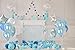 100pcs of 12-Inch Solid Metallic Latex Balloons with 65 Yards Crimped Curling Ribbon (BABY BLUE, PACK OF 100)