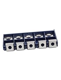 15 mm (.591 ") con 6"" Cuadrado (150 mm) Radius y 4 Radius Edge Madera Turning Cutter Insertos de carburo de trabajo (15 x 15 x 2.5 mm), Paquete de 10 , Fits populares cepilladora helicoidal cabezal de corte y al torneado de madera Herramie