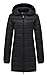 Wantdo Women's Hooded Packable Ultra Light Weight Down Coat, Black2017, X-Large