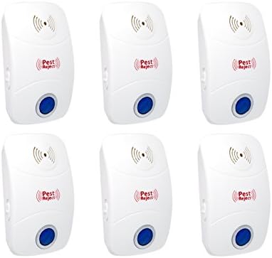 JELLEO Ultrasonic Pest Repeller - 6 Pack Plug In Electronic Repellent for Insects &amp; Rodents - A3503