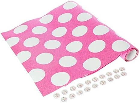 LockerLookz Pink and White Polka Dots Wallpaper