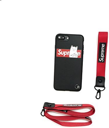 Black iPhone 7 plus Case Protective,iphone Slim Shockproof anti-Scratch Non-slip 5.5 Inches - Middle Finger Cat soft silicone Bumper Protective Case(7plus cat))