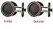 Dynasty Hardware Pocket Door Latch, Round Sliding Handle for Hall or Closet, Non-Locking Passage Pull, Easy Install Pocket Door Hardware, Aged Oil Rubbed Bronze Finish, 2-3/8