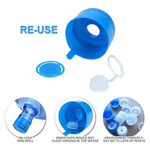 Huitotrade 3 & 5 Gallon Kettle lid Replacement Non-Overflow lid with lid Opener Reusable 5 Gallon lid 20 + 1 Kettle Handle (Random Color) +1 Crowbar