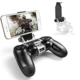 PS4 Controller Phone Holder, Megadream 180 Degree Rotation Gaming Mount Stand for Sony Playstation 4, PS4 Slim, PS4 Pro, Android Samsung Galaxy S9 S8 Note 9 8 Moto LG w/OTG Cable - Fits Max 6 inch